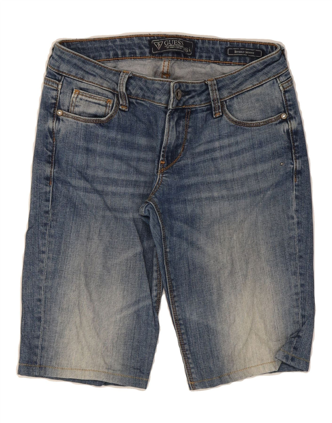 GUESS Womens Beverly Denim Shorts W28 Medium  Blue Cotton Vintage Guess and Second-Hand Guess from Messina Hembry 