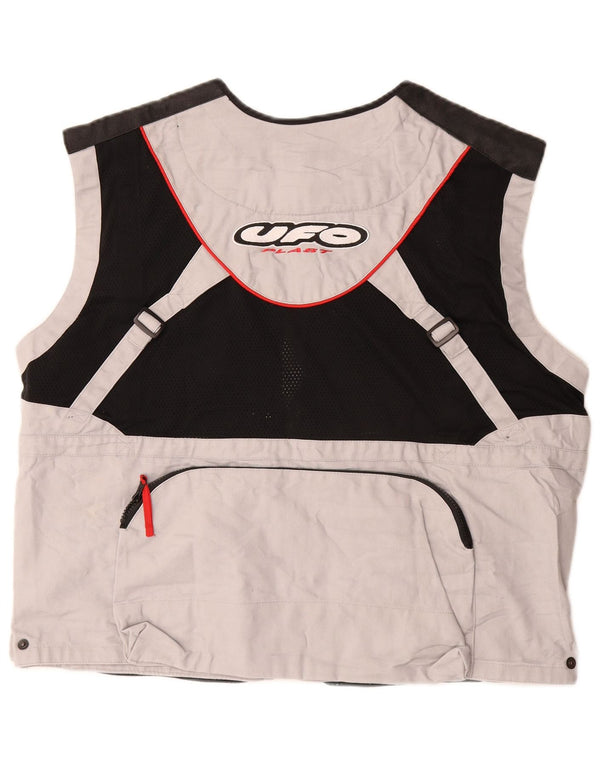 Gilet utilitar pentru bărbați UFO UK 42 XL, bumbac color bloc, gri