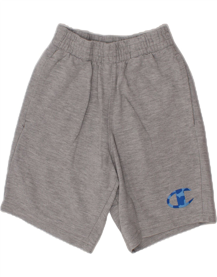 CHAMPION Boys Sport Shorts 7-8 Years Small Grey Cotton Vintage Champion and Second-Hand Champion from Messina Hembry 