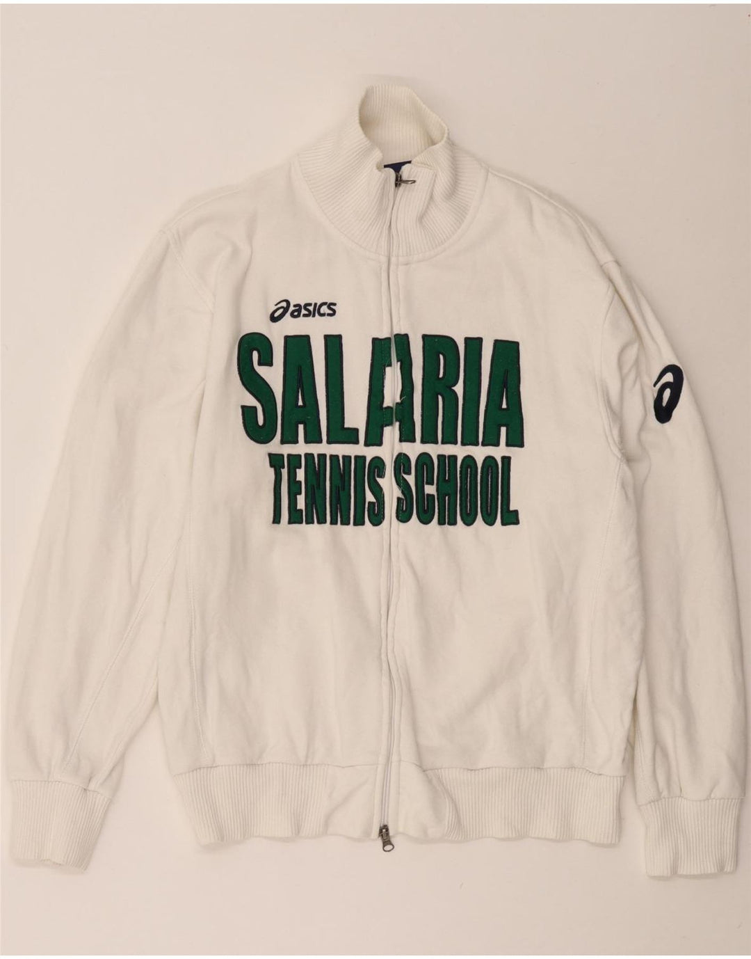 Jachetă pentru trening grafic ASICS pentru bărbați, XL, bumbac alb