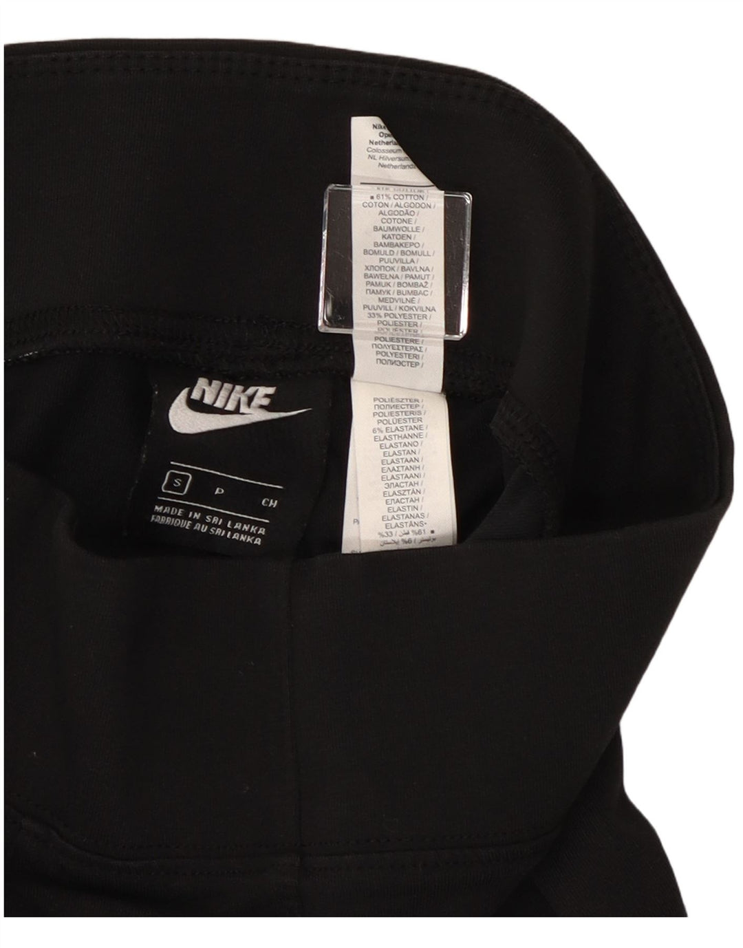 Leggings crop pentru femei Nike UK 8, bumbac negru mic