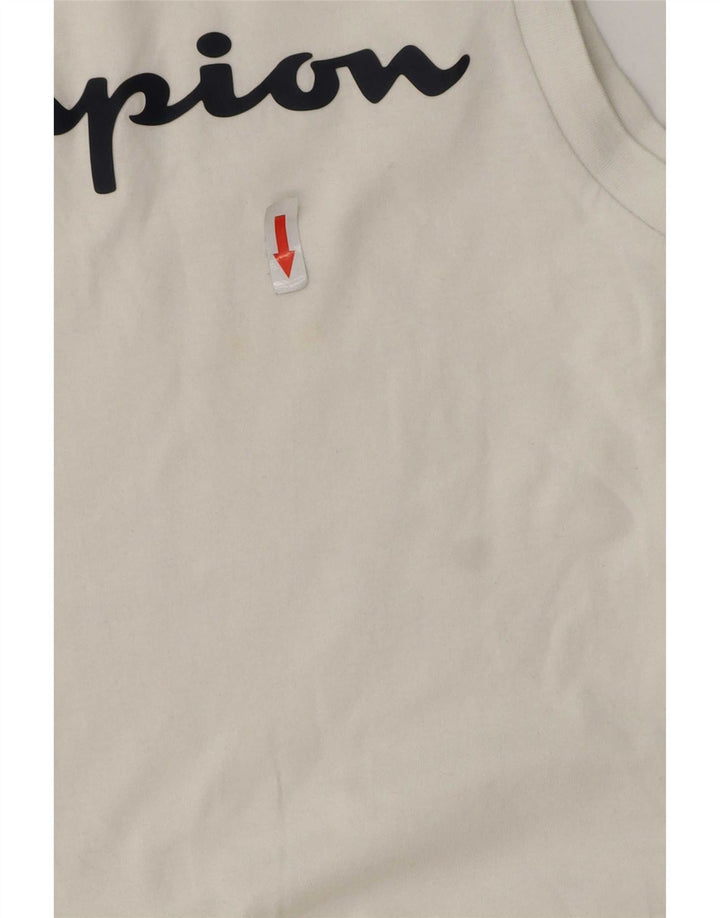 Champion Mens Graphic Vest Top Small White Cotton