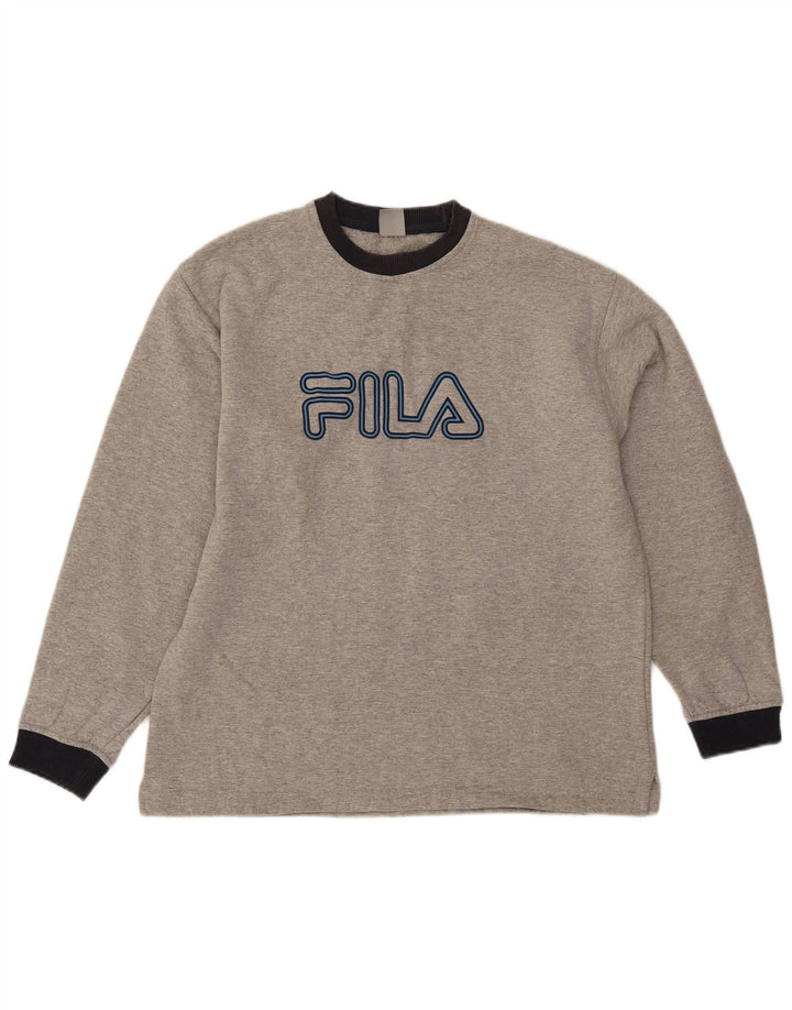 Pulover pentru bărbați Fila Graphic Pulover IT 48 Medium Gri Pete Bumbac