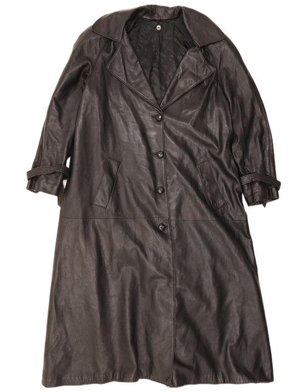 Palton din piele pentru femei Sacip IT 42 Medium Negru