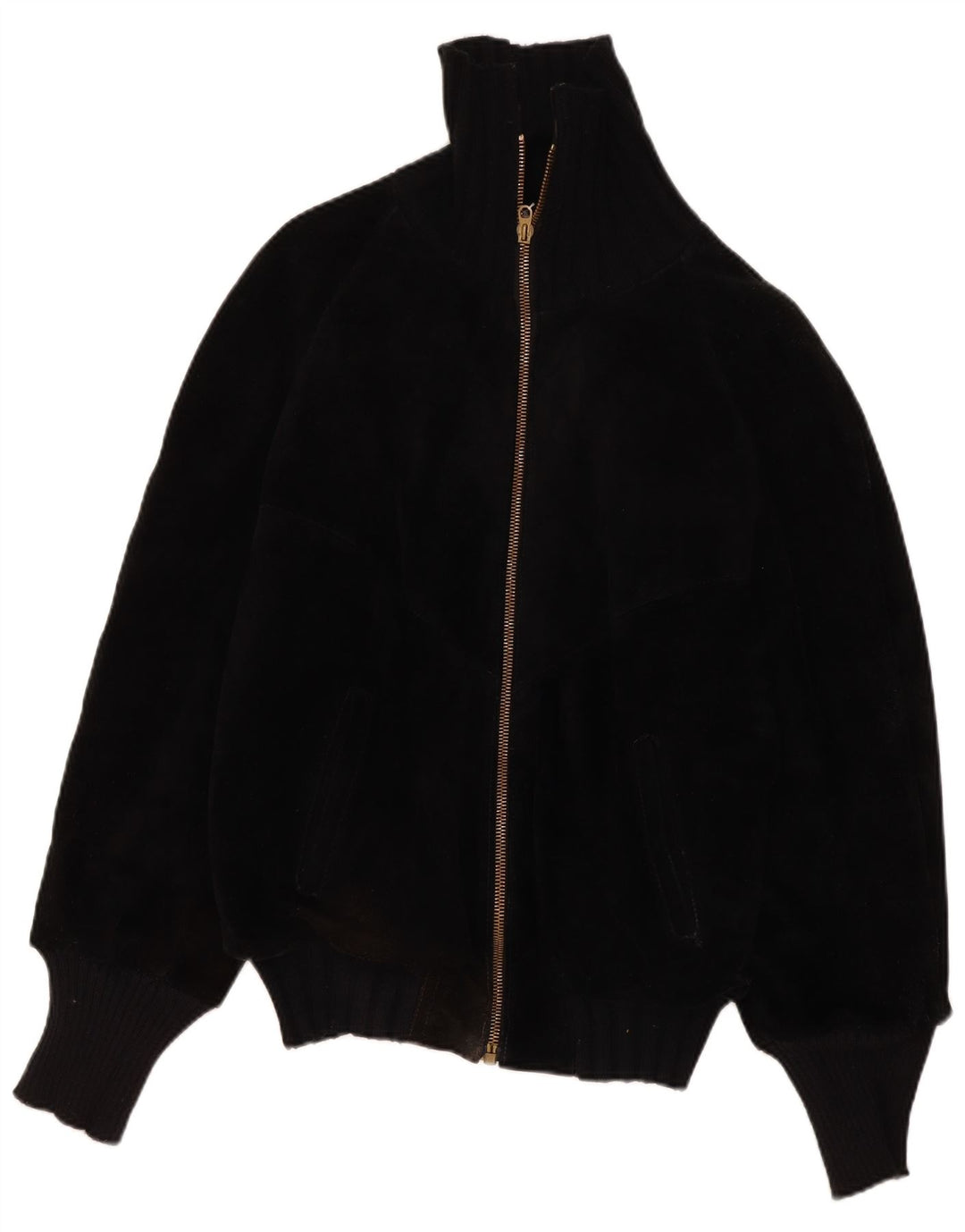 Jachetă din piele Sherpa pentru bărbați vintage IT 44 XS Negru Retro