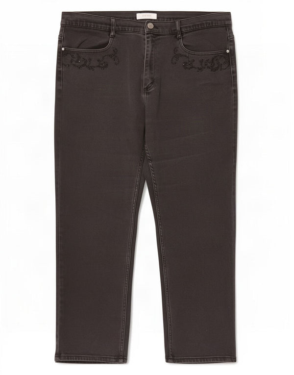 Marks & Spencer blugi tăiați Per Una pentru femei UK 18 XL W36 L25 bumbac negru