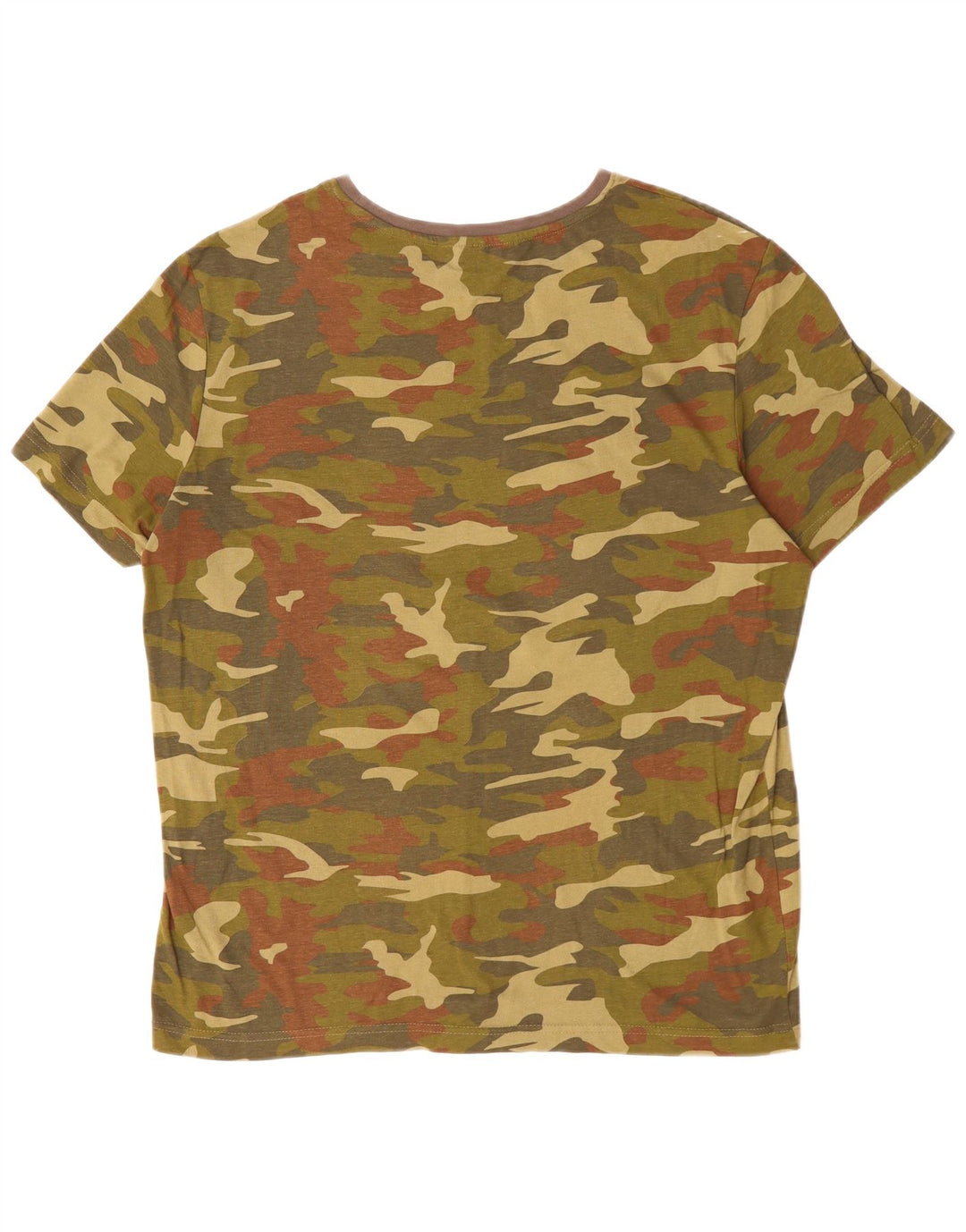 Tricou grafic pentru bărbați Rainbow Top mare, bumbac, camuflaj, kaki
