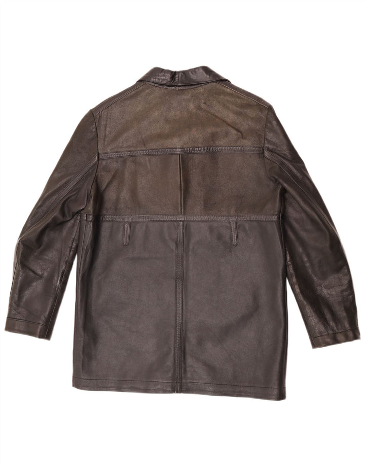 Jachetă de piele vintage pentru bărbați UK 36 mic maro