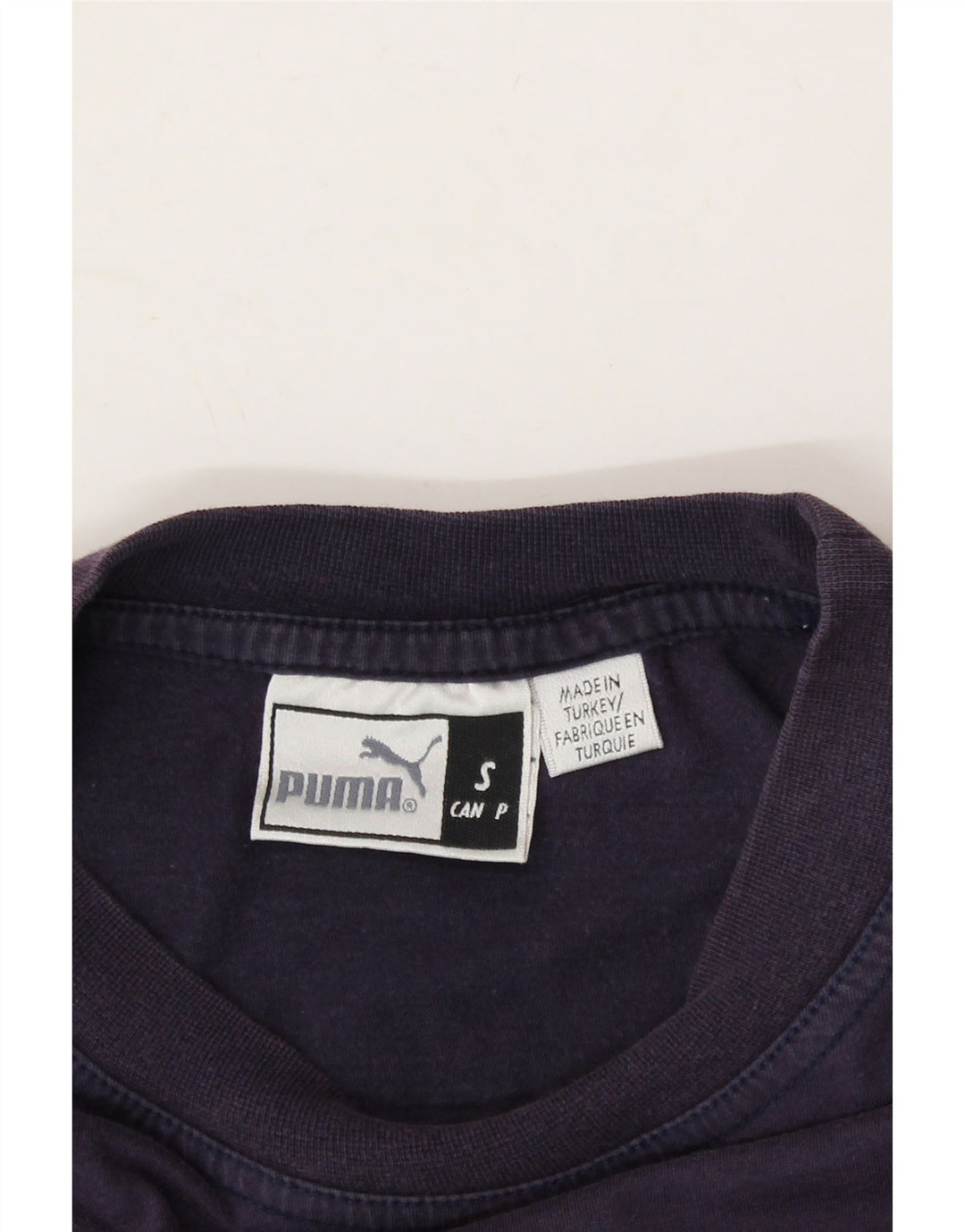 PUMA Mens Graphic T-Shirt Top Small Navy Blue Cotton Vintage Puma and Second-Hand Puma from Messina Hembry 