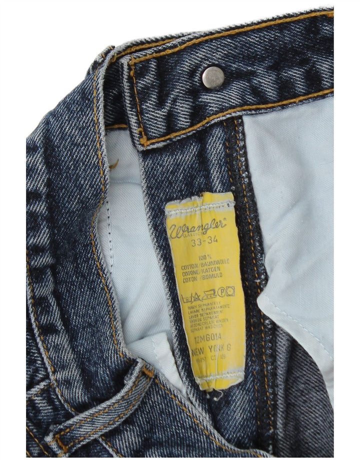 Blugi conici Wrangler pentru bărbați W33 L34 Bumbac albastru