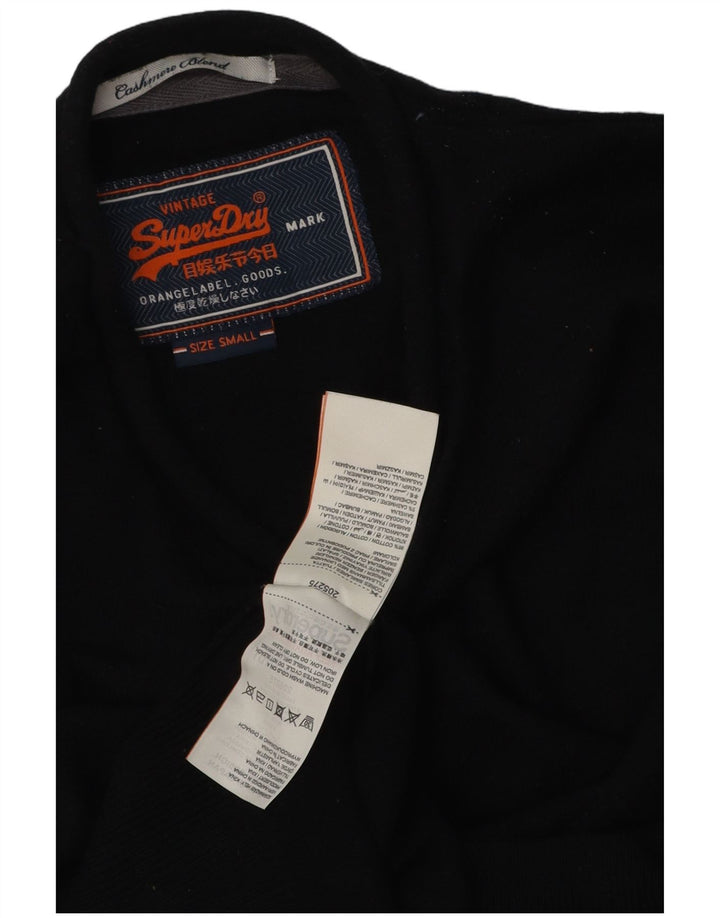 Pulover Superdry pentru bărbați cu gât crew pulover mic, negru, bumbac