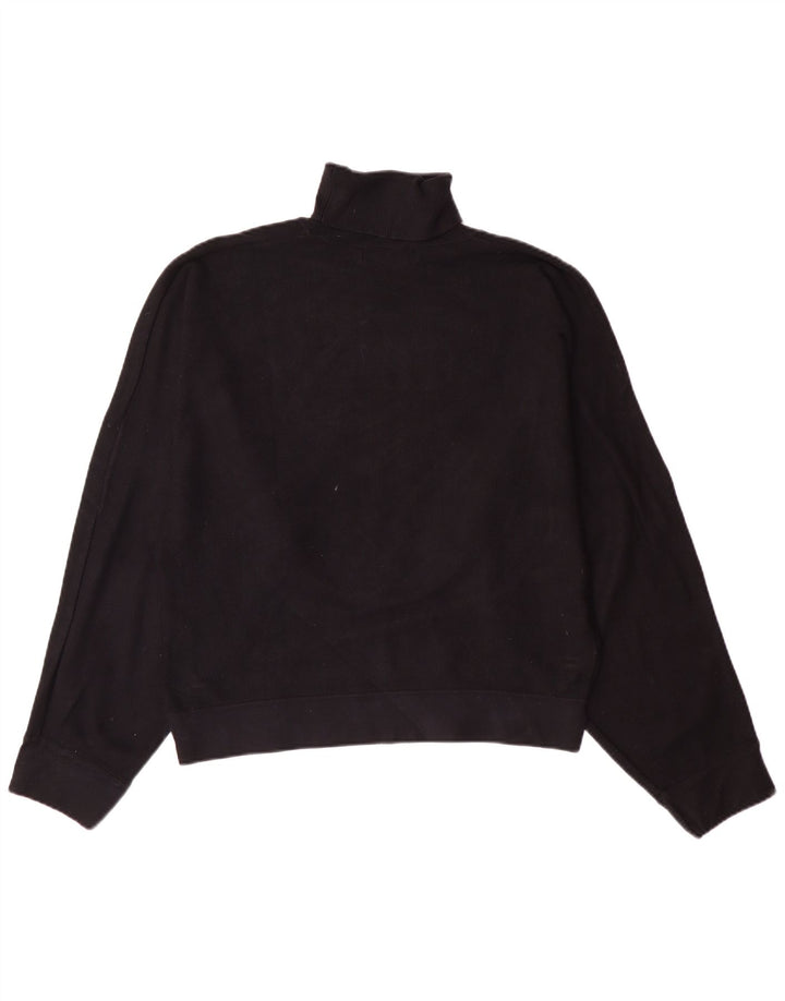 ZARA Womens Roll Neck Jumper Sweater UK 16 Large Black Viscose
