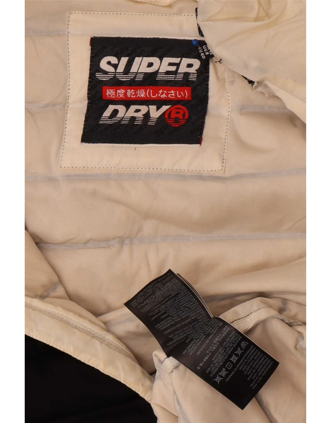 Jachetă căptușită cu glugă Superdry pentru femei UK 12 Poliester mediu negru