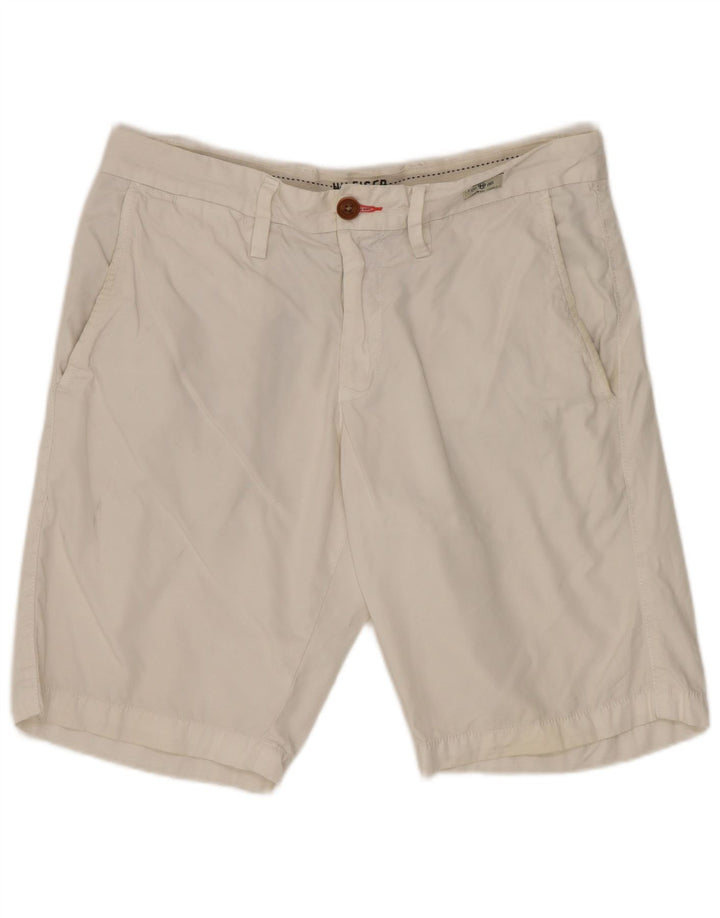 TOMMY HILFIGER Pantaloni scurți chino Brooklyn pentru bărbați W30, bumbac alb mediu