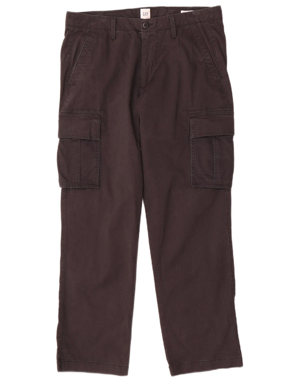Pantaloni cargo drepti pentru bărbați Gap W32 L30 bumbac negru