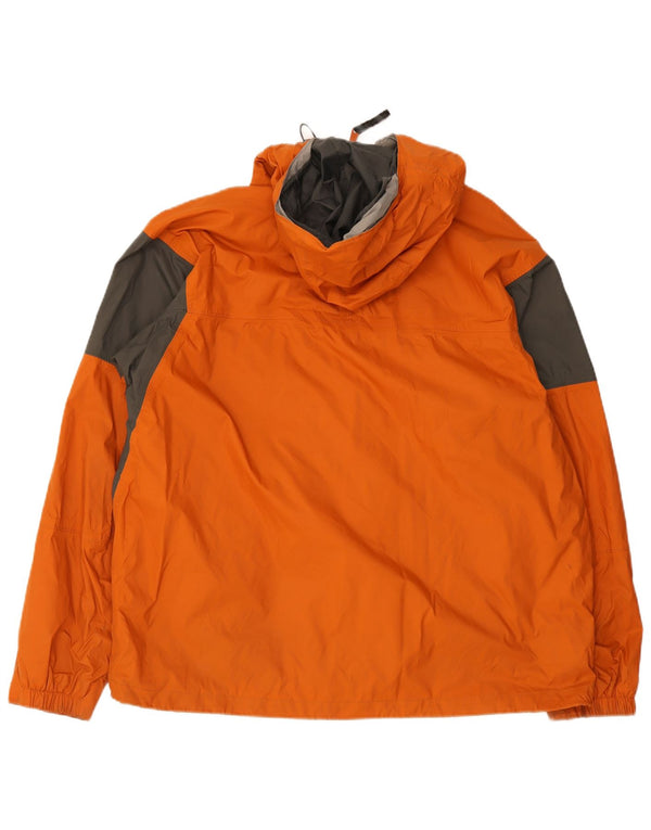 Jachetă de ploaie cu glugă Columbia pentru bărbați UK 42 XL portocaliu din nailon color bloc