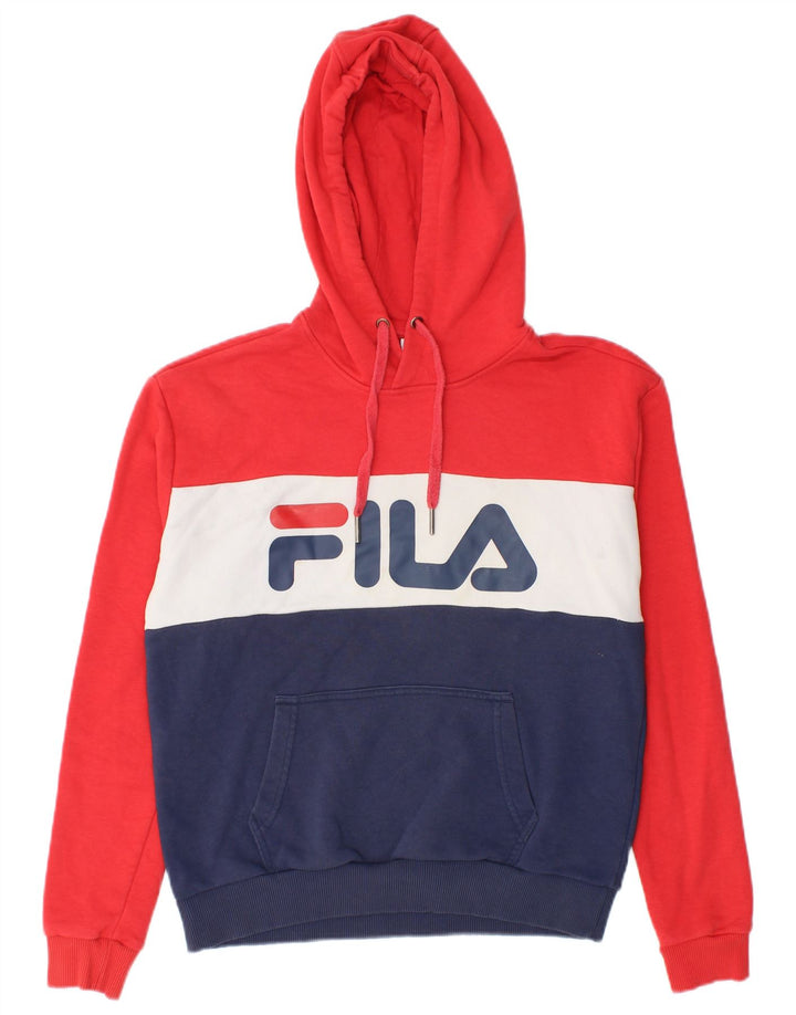 Pulover cu glugă cu grafic pentru femei FILA, mic, multicolor, bloc de culoare
