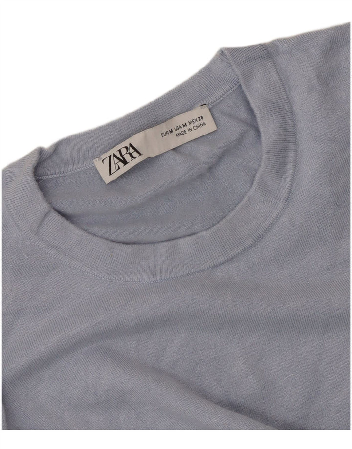 Pulover pentru damă Zara, cu gât turnut, UK 12, albastru mediu