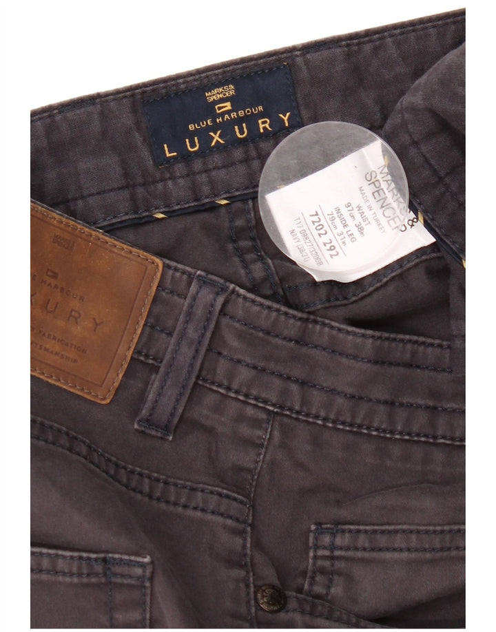 Pantaloni casual pentru bărbați Marks & Spencer Blue Harbour W38 L31 bleumarin