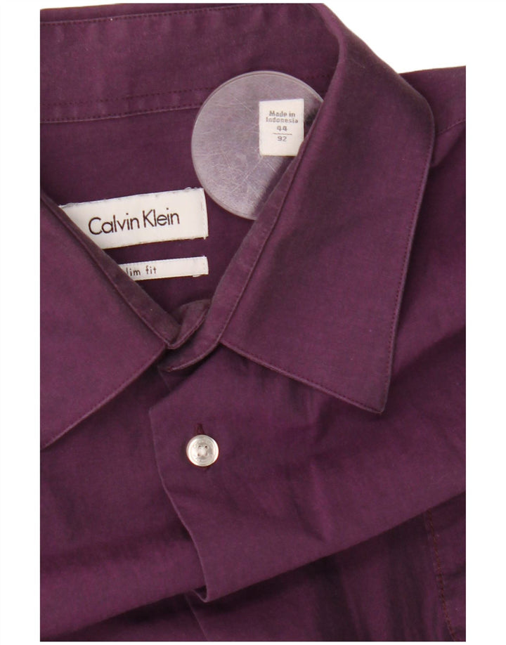 Cămașă pentru bărbați CALVIN KLEIN Slim Fit Mărimea 44 XL Bumbac violet
