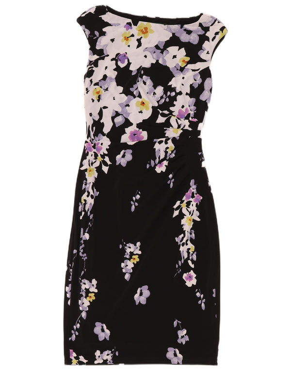 Rochie teacă pentru femei Ralph Lauren US 4 Small Black Floral Poliester