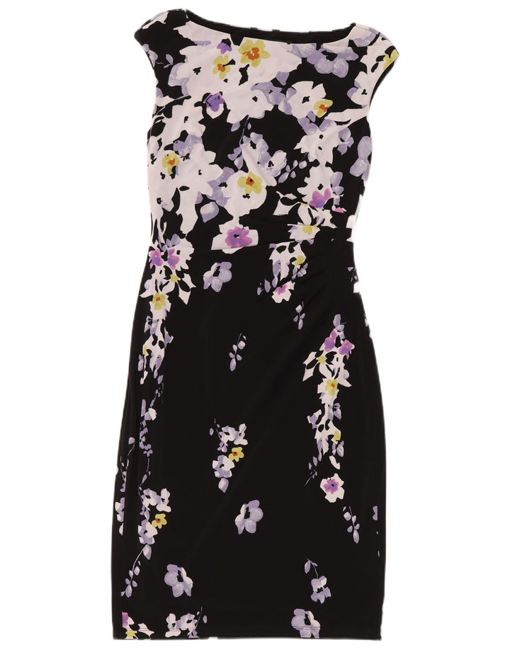 Rochie teacă pentru femei Ralph Lauren US 4 Small Black Floral Poliester