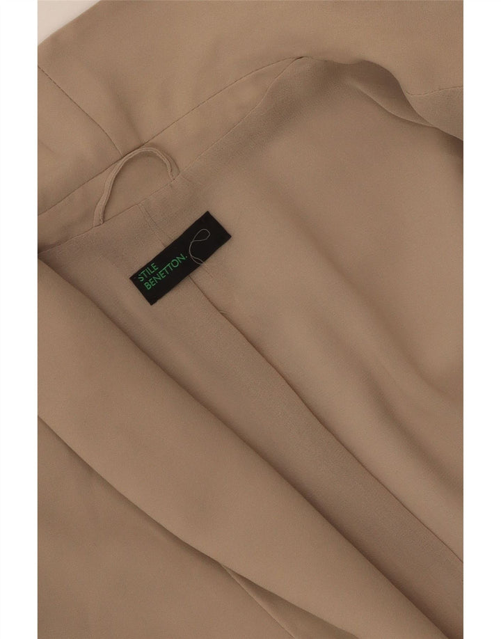 Sacou Benetton pentru femei cu 1 nasture, UK 12 Bej mediu