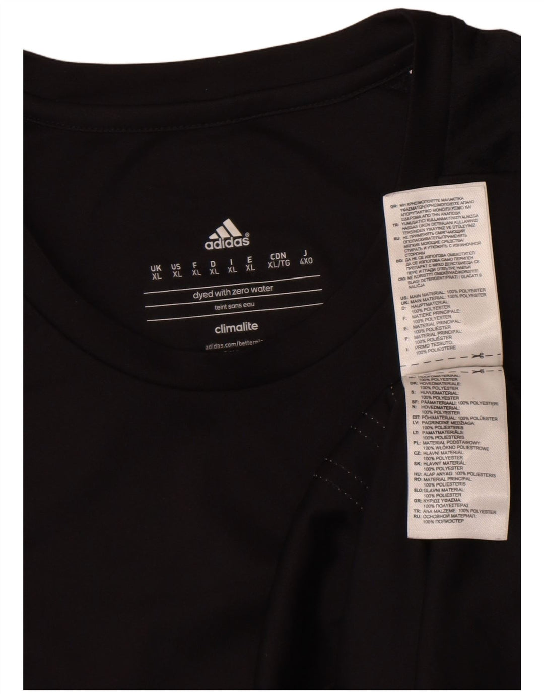 Tricou Adidas Climalite pentru bărbați Top XL Poliester negru
