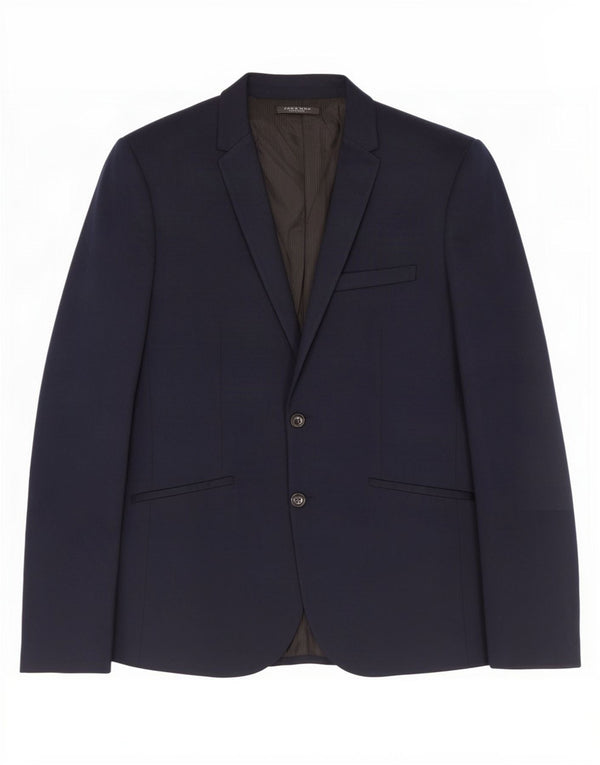 Blazer pentru bărbați Zara, cu 2 nasturi, UK 42 XL, bumbac bleumarin
