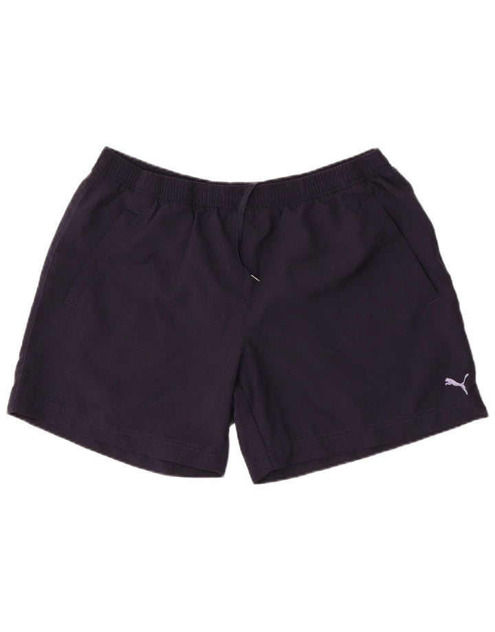 Pantaloni scurți sport grafic Puma pentru bărbați XL, poliester bleumarin