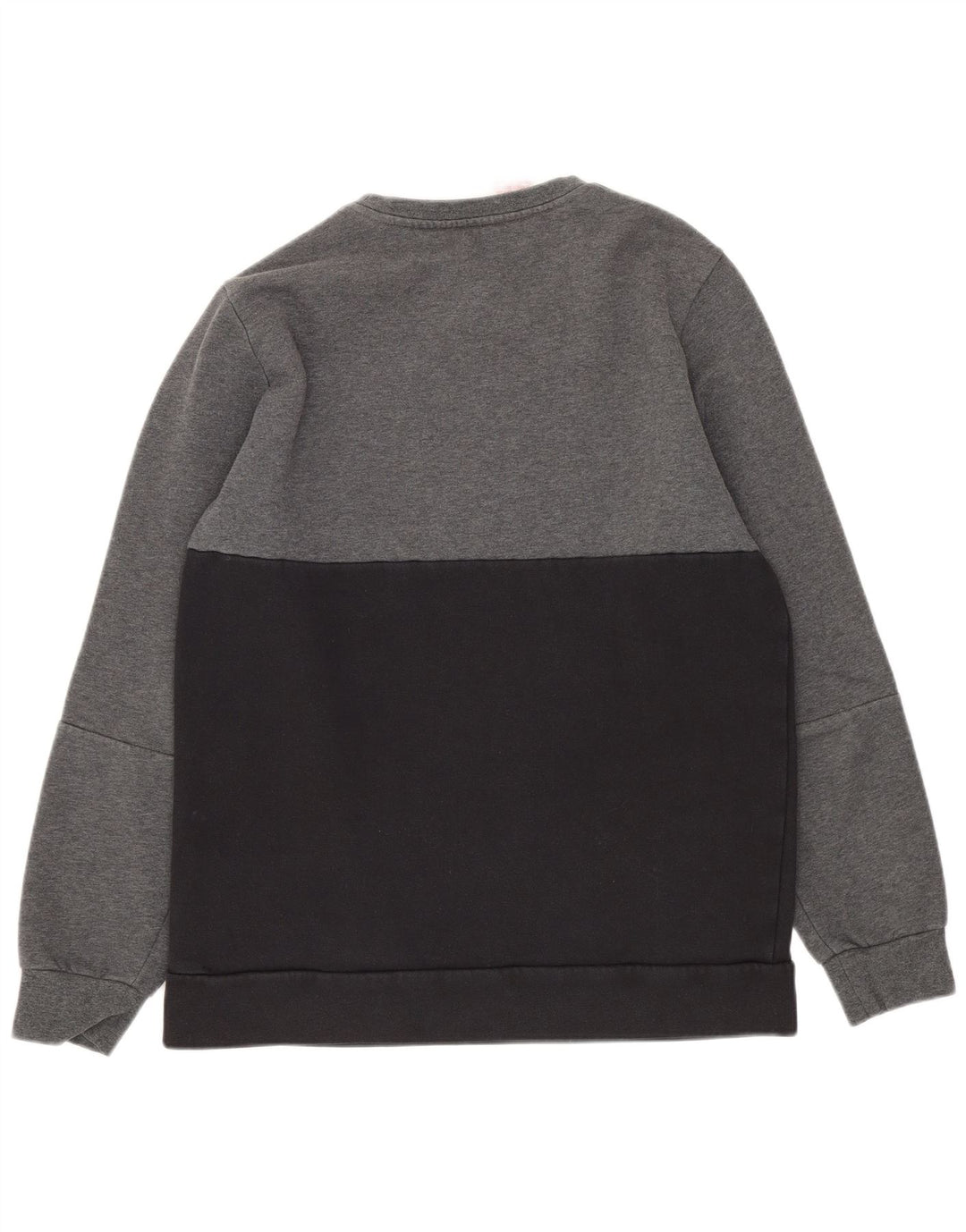 Pulover cu grafic pentru băieți Adidas 12-13 ani, bumbac color bloc, gri