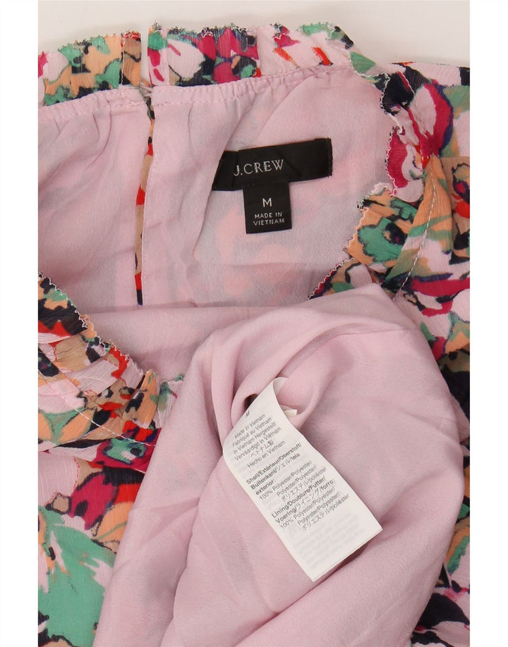 Bluză pentru femei J. CREW UK 14 Poliester Floral Roz Mediu