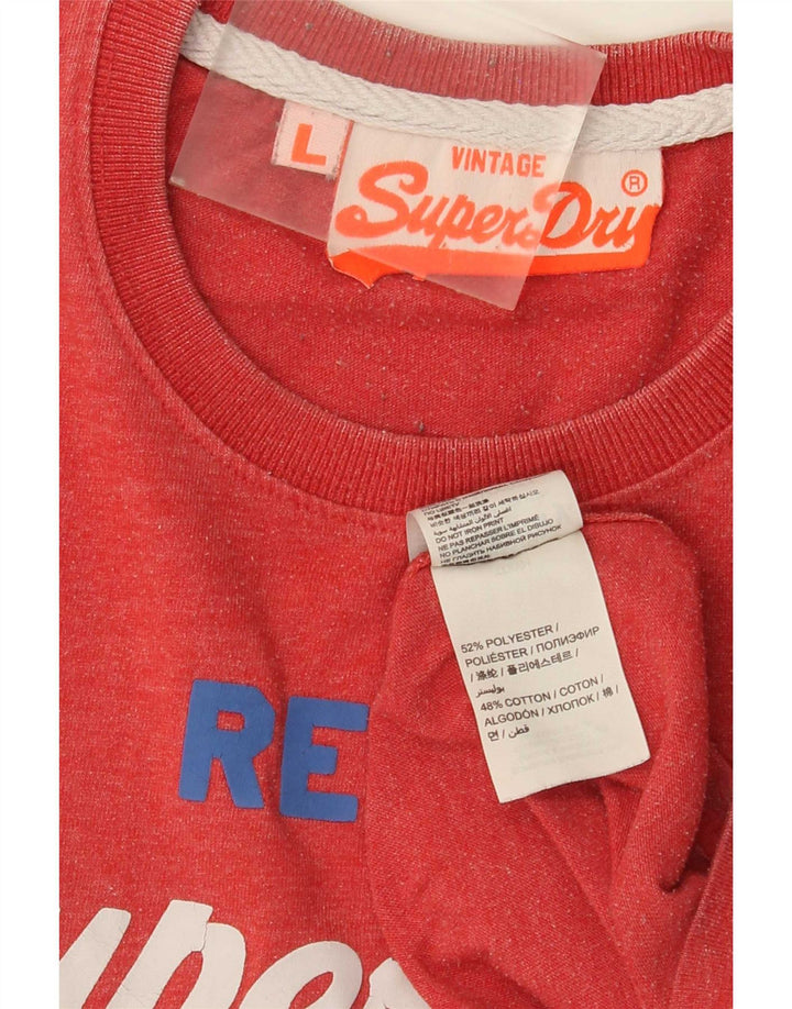 Tricou grafic Superdry pentru bărbați Top mare poliester roșu