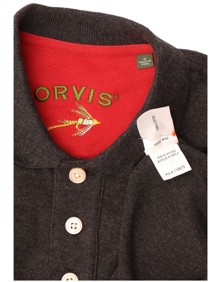 Tricou polo pentru bărbați Orvis, bumbac cu pete gri mediu
