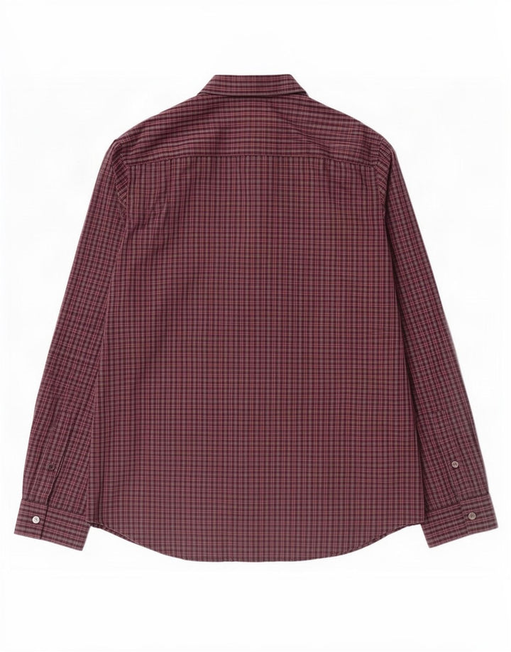 Cămașă pentru bărbați Calvin Klein, bumbac cu carouri, gri mediu
