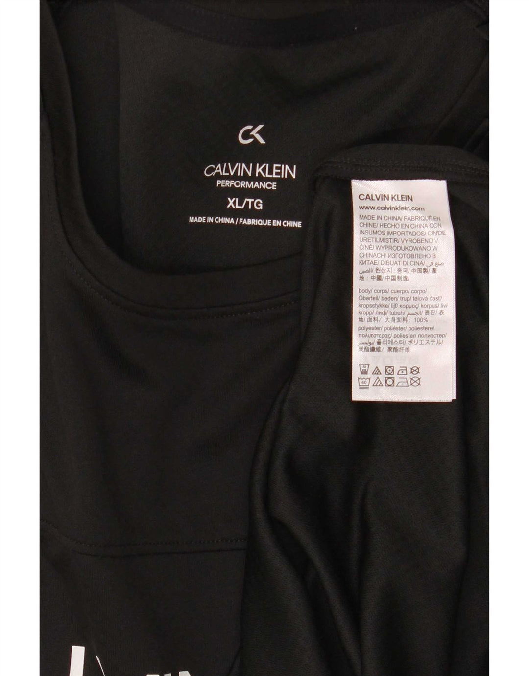 Tricou grafic Calvin Klein pentru bărbați Top XL Poliester negru