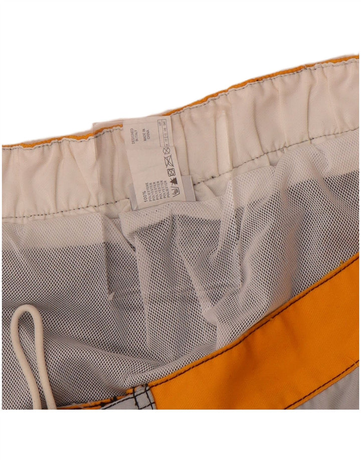 Pantaloni scurți de înot cu grafică Fila pentru bărbați, mari, gri, poliester color bloc