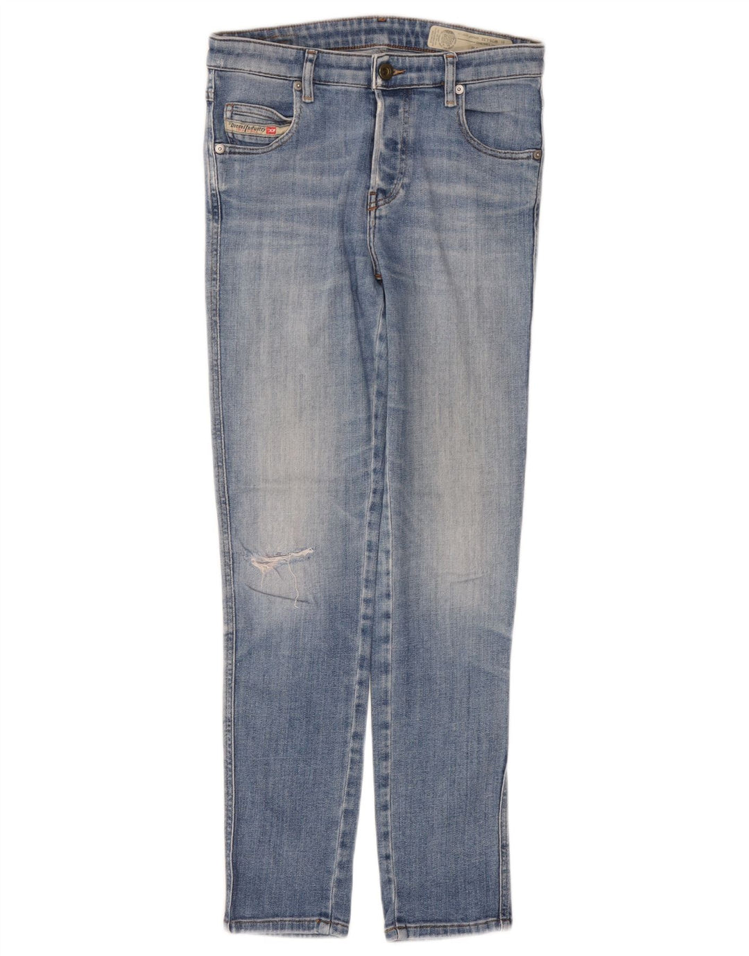 Jeans skinny pentru femei Babhila Distressed Slim Fit L26 L28 Albastru