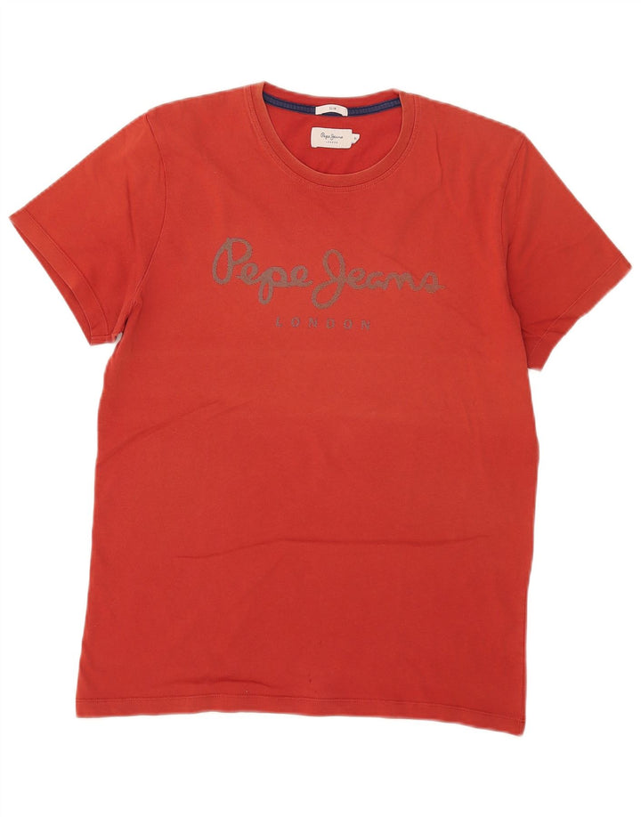 Tricou grafic pentru bărbați PEPE Jeans Slim Fit Top Roșu Mediu