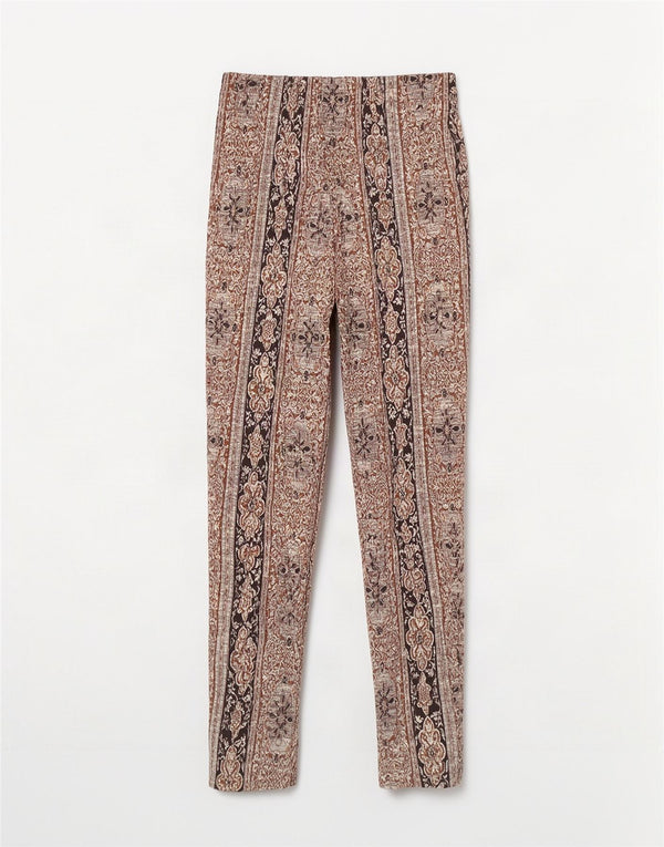 oktavia Pantaloni casual pentru femei UK 12 Medium W26 L30 Multicolor Paisley