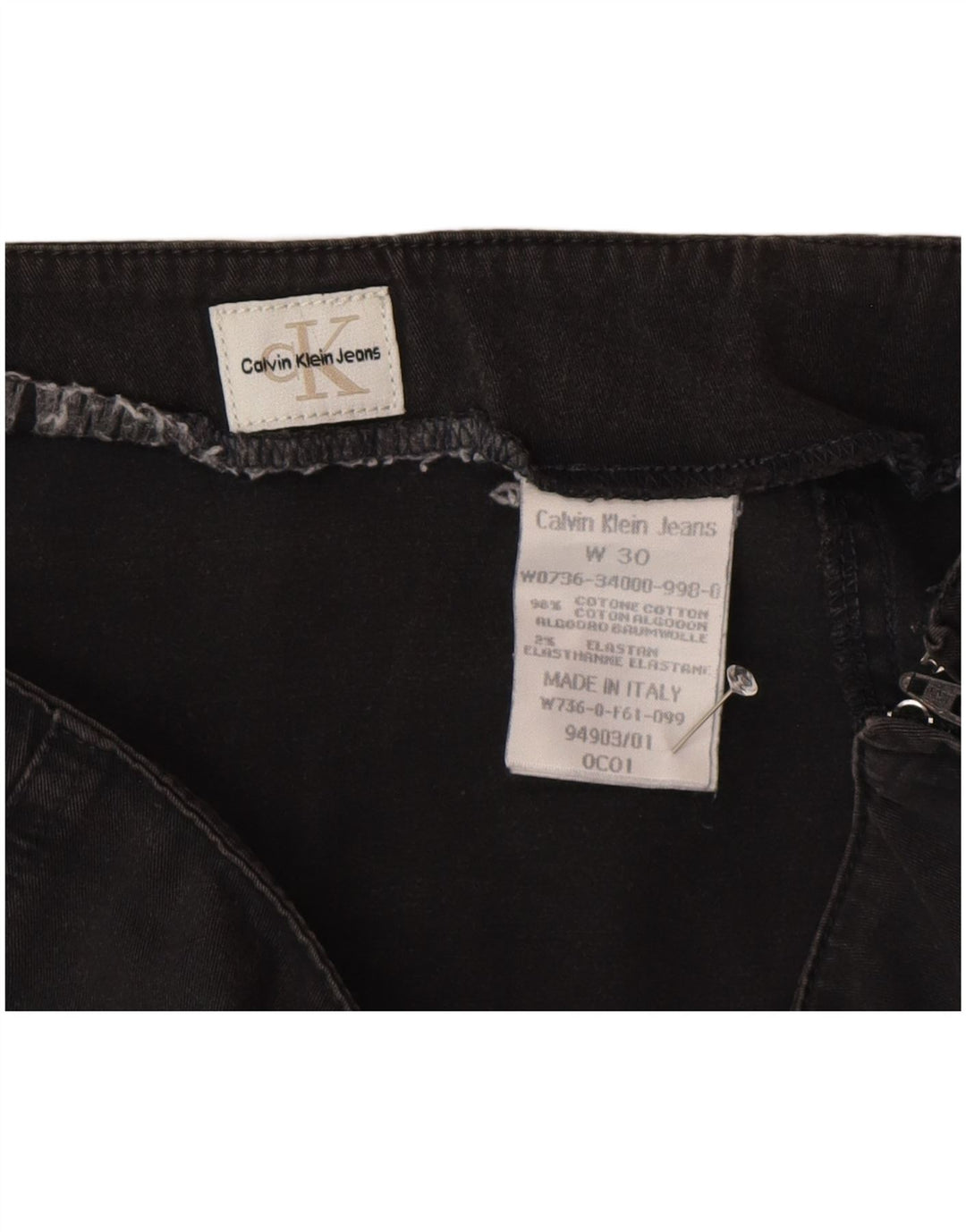 Fusta mini Calvin Klein pentru femei W30 bumbac gri mediu