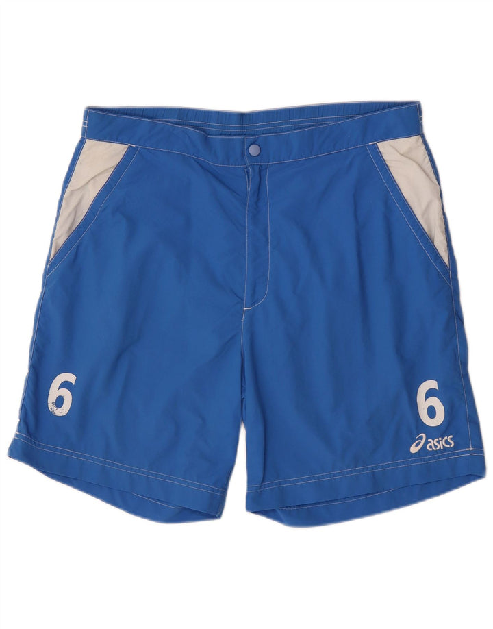 Pantaloni scurți chino grafic Asics pentru bărbați XL W36 poliamidă color-bloc albastru
