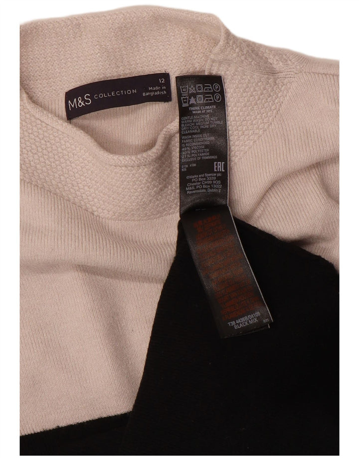 Pulover cu gât țestoasă pentru femei Marks & Spencer UK 12 Medium Black