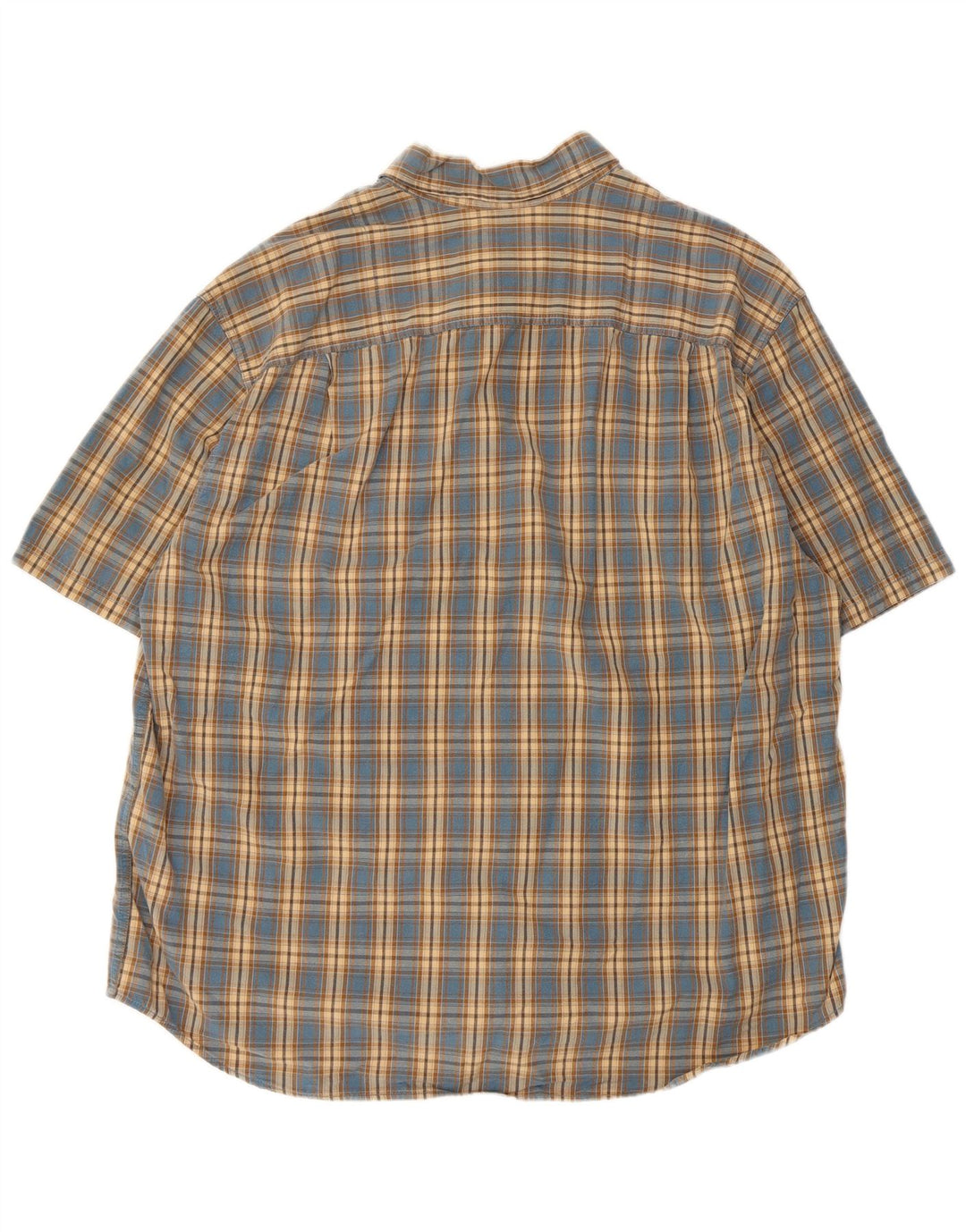 Cămașă cu mânecă scurtă pentru bărbați EDDIE BAUER XL, bumbac cu carouri albastre