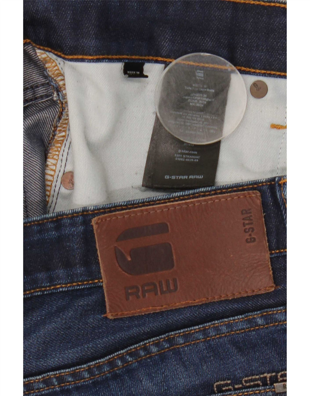 Blugi subțiri pentru bărbați G-Star L38 L34 Bumbac bleumarin