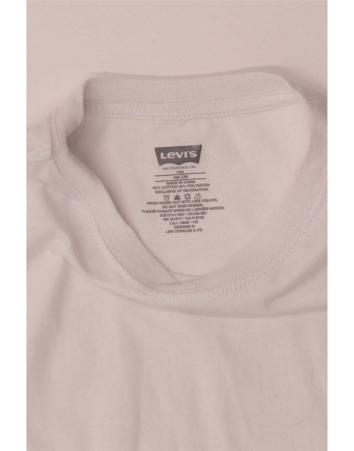 Tricou Levi's Băieți Top 13-14 Ani Bumbac Alb