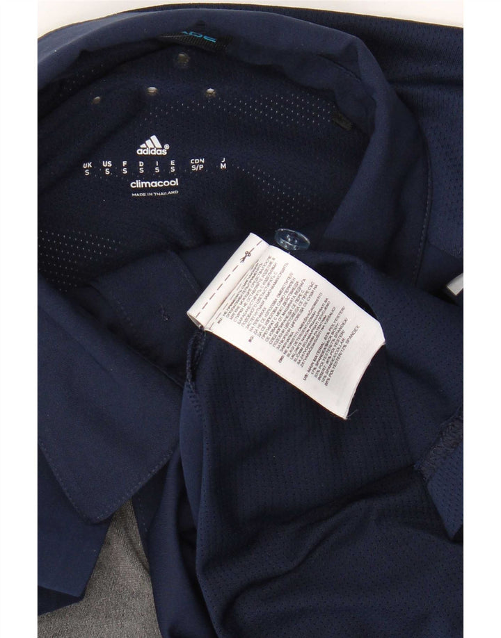 Tricou polo Adidas Climacool pentru bărbați, mic, albastru, poliester color bloc