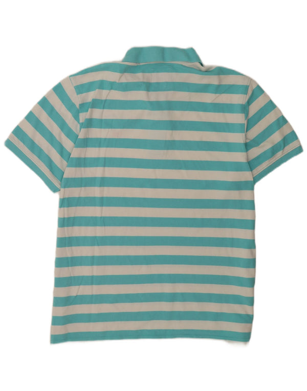 Crew Clothing Tricou polo pentru bărbați 2XL, bumbac cu dungi turcoaz