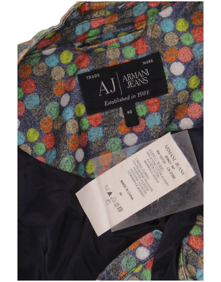 ARMANI JEANS Jachetă Blazer Femei IT 40 Mici Multicolore Buline