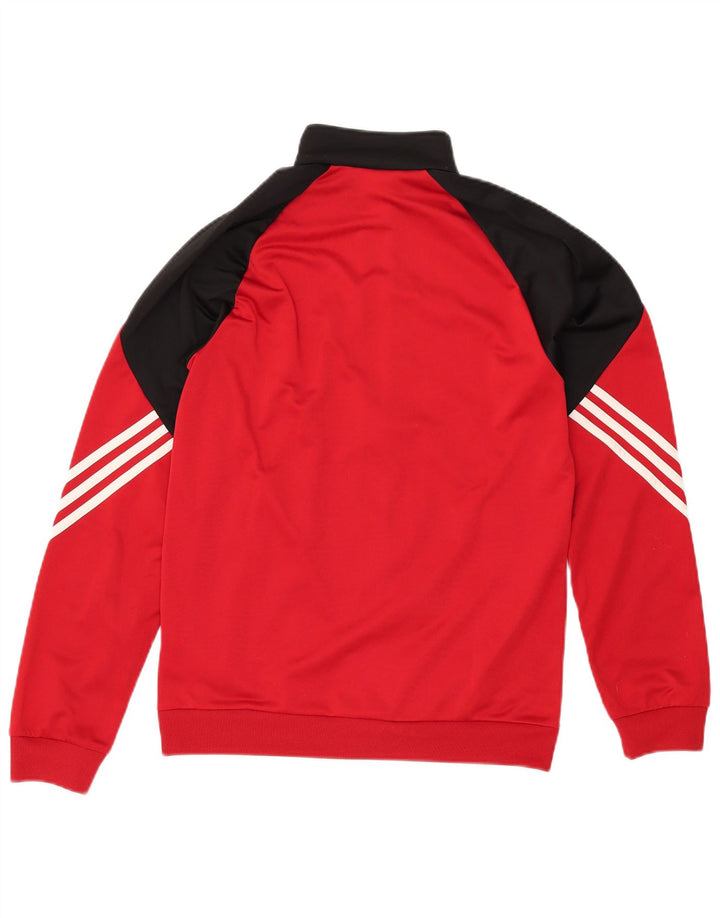 Jachetă de top pentru trening Adidas pentru bărbați, roșu, poliester color bloc